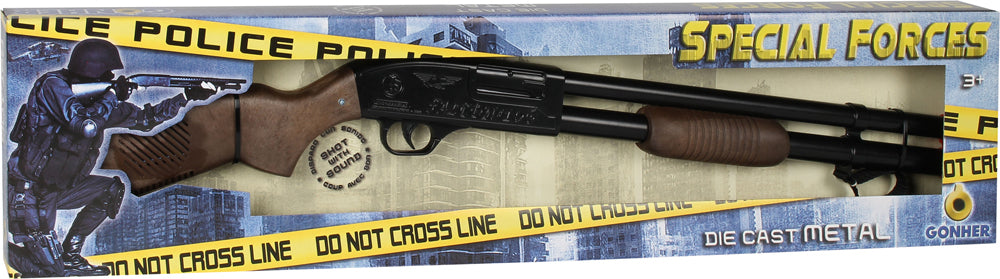 Gonher Schrotgewehr Pumpgun zum Special Agent Kostüm | 106/6 - Spielzeug Waffe