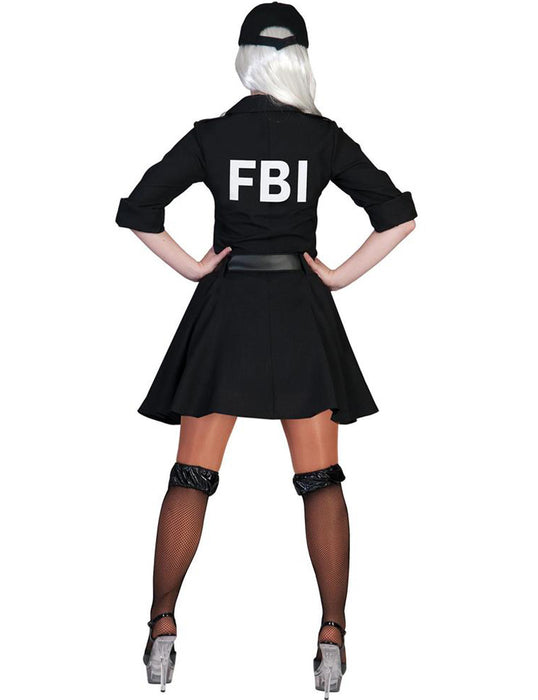 FBI Agentin Kostüm für Damen - Schwarz | Police Girl Polizistin Partykostüm