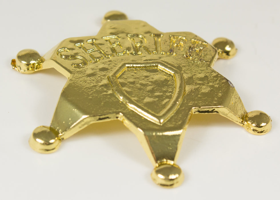 Cowboy Sheriffstern aus Metall - Gold