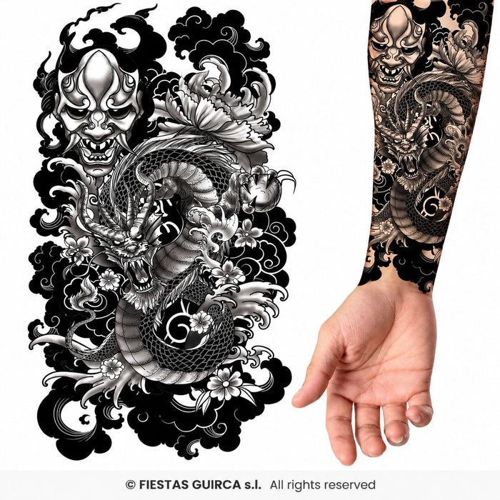Halloween Tattoos "Drache" | 14 x 9 cm