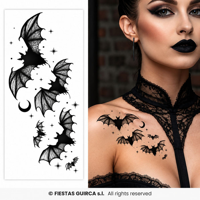 Halloween Tattoos "Fledermaus" | 14 x 9 cm