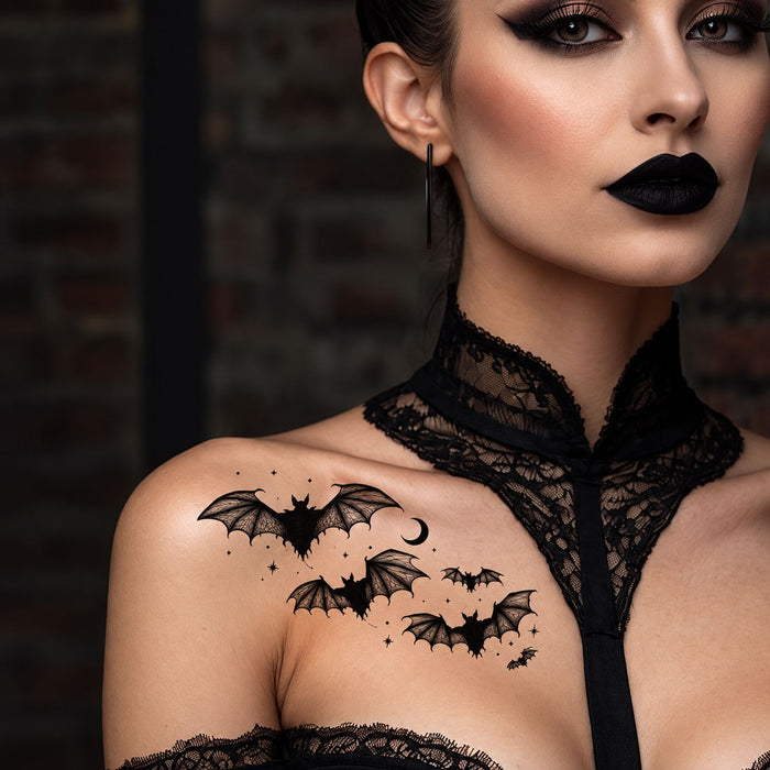 Halloween Tattoos "Fledermaus" | 14 x 9 cm