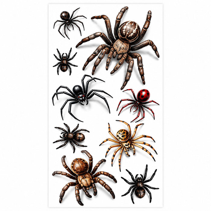 Halloween Tattoos "Spinnen" | 14 x 9 cm