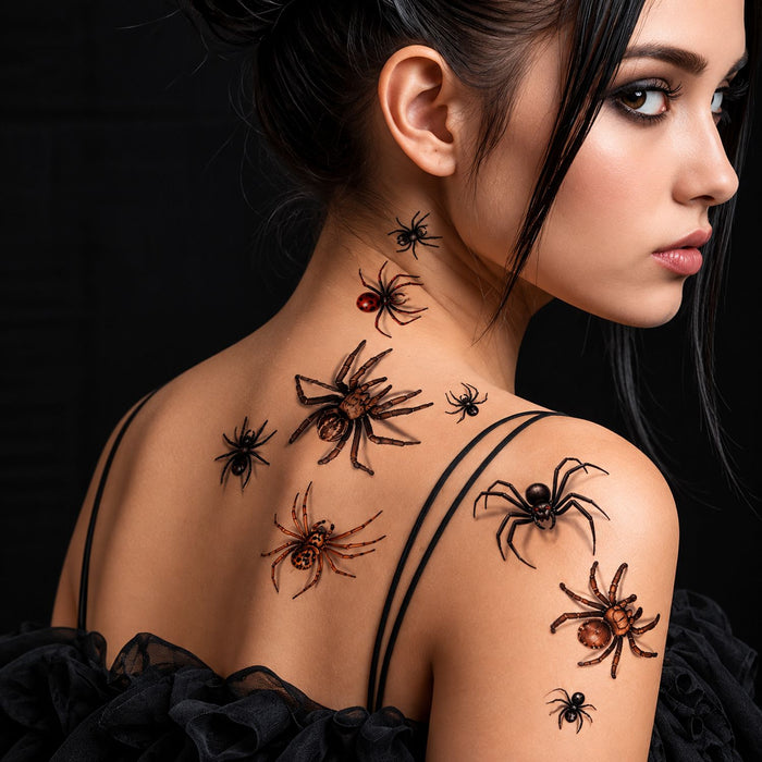 Halloween Tattoos "Spinnen" | 14 x 9 cm