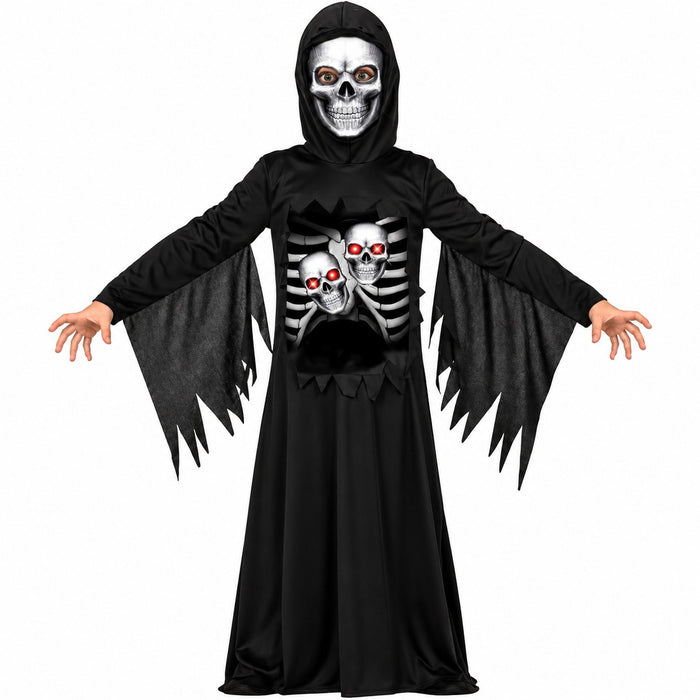 Halloween "Tod" Kostüm für Kinder | Tunika mit Kapuze
