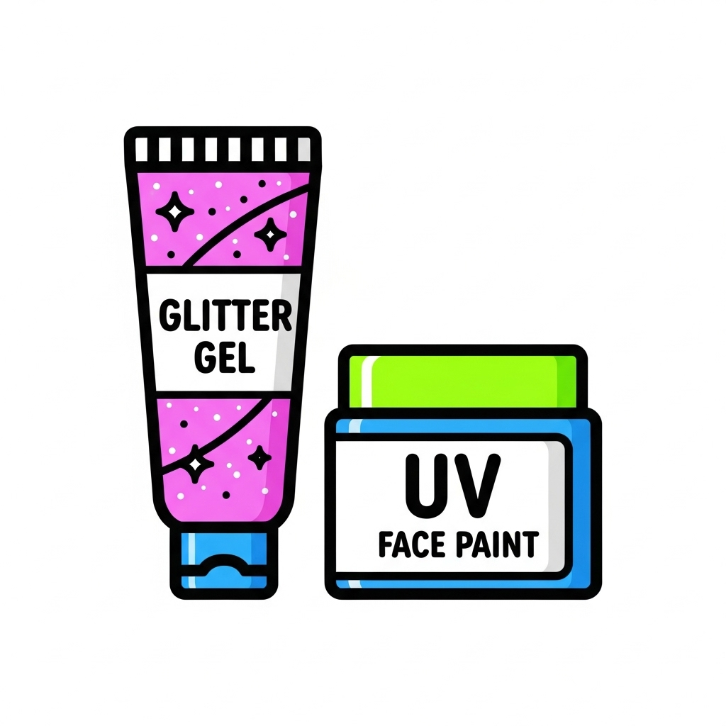 Glitzer & UV-Schminke