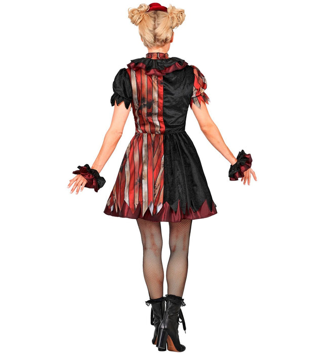 Horror Clownin "Wicked Clown" Kostüm für Damen | 5-tlg.