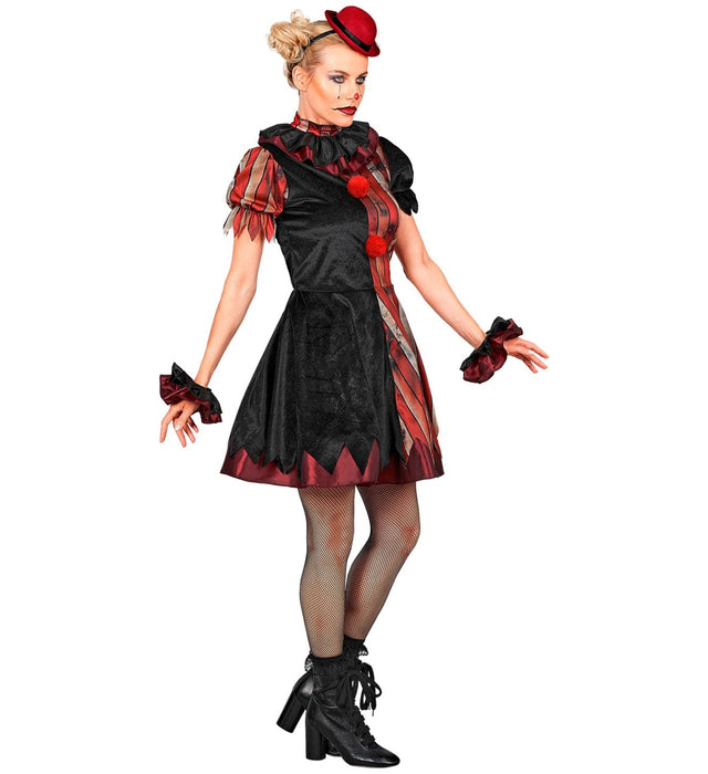 Horror Clownin "Wicked Clown" Kostüm für Damen | 5-tlg.