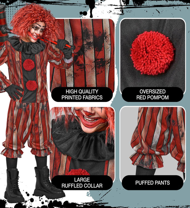 Horror Clown "Wicked Clown" für Jungen | 3-tlg.