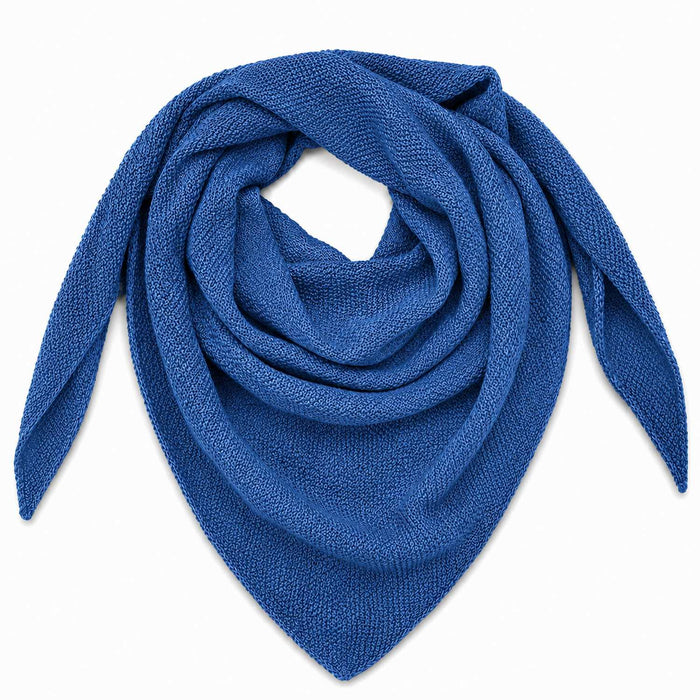 XL Strick Dreieckstuch - Schal  200 x 80 cm | Jeansblau