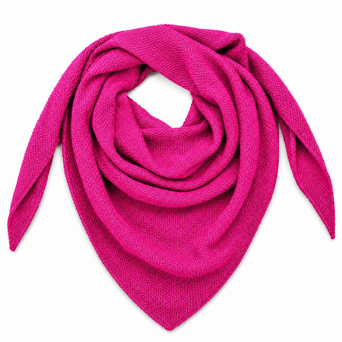 XL Strick Dreieckstuch - Schal  200 x 80 cm | Pink