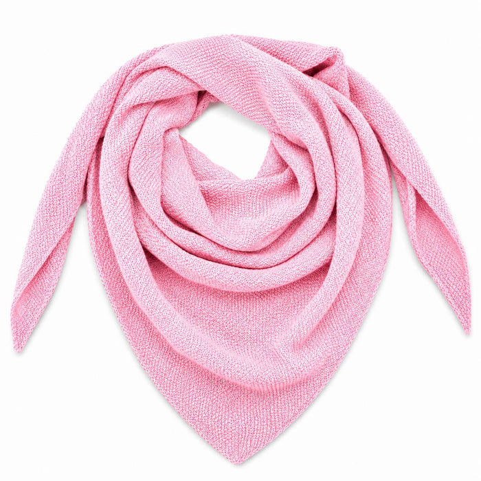 XL Strick Dreieckstuch - Schal  200 x 80 cm | Rosa