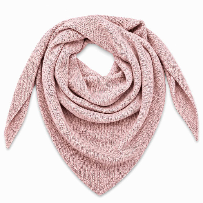 XL Strick Dreieckstuch - Schal  200 x 80 cm | Rosé