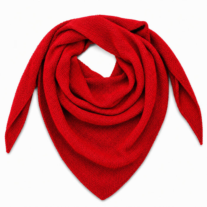 XL Strick Dreieckstuch - Schal  200 x 80 cm | Rot