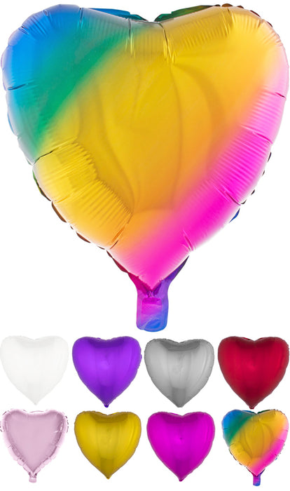 XL Folien Herz Luftballon 80,5 x 75 cm | Party Dekoration Geburtstag Hochzeit