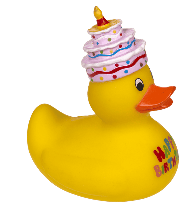 Quietsche-Ente "Happy Birthday" | 10 cm