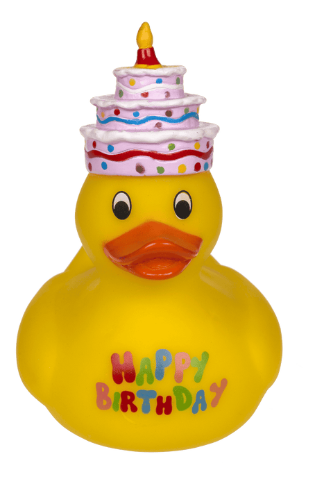 Quietsche-Ente "Happy Birthday" | 10 cm