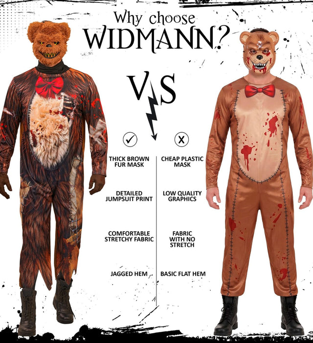 "Zombie Teddybär" Kostüm für Herren | Overall und Maske