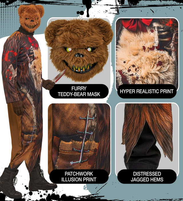 "Zombie Teddybär" Kostüm für Herren | Overall und Maske
