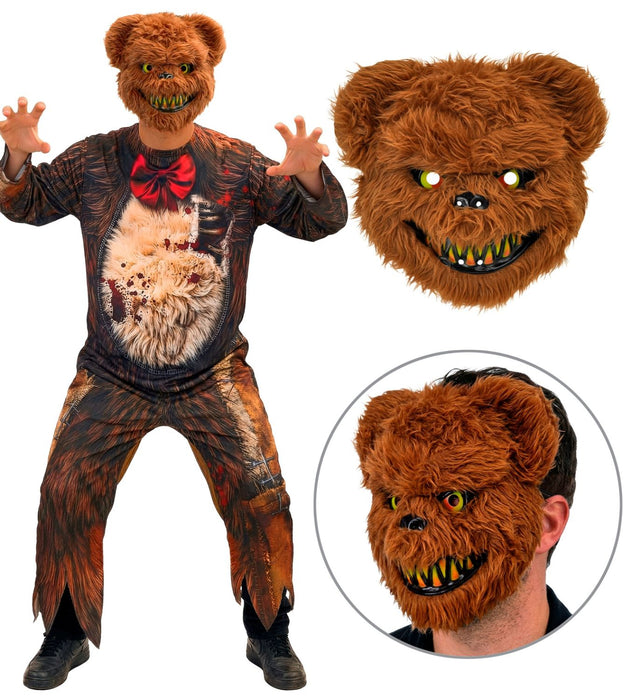 "Zombie Teddybär" Kostüm für Herren | Overall und Maske