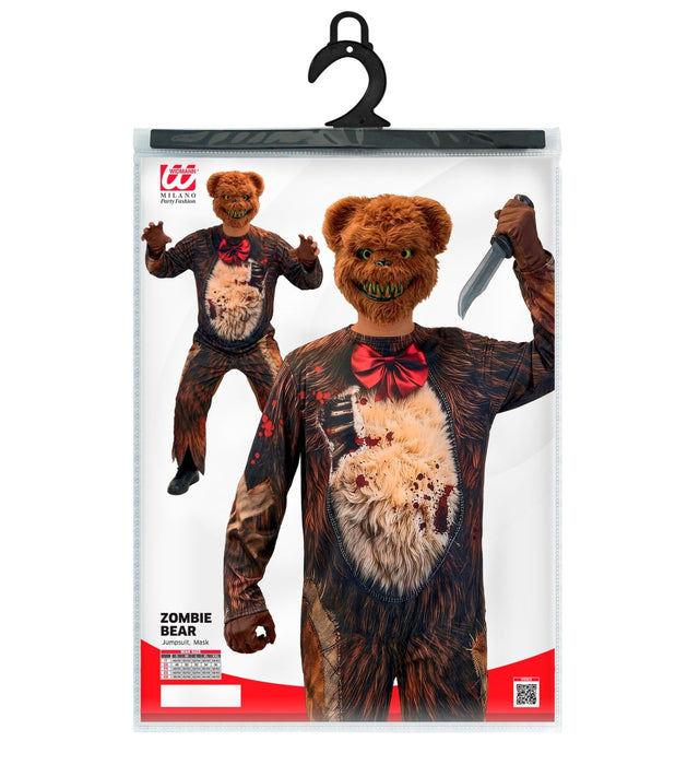 "Zombie Teddybär" Kostüm für Herren | Overall und Maske