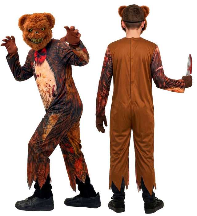 "Zombie Teddybär" Kostüm für Kinder | Overall und Maske