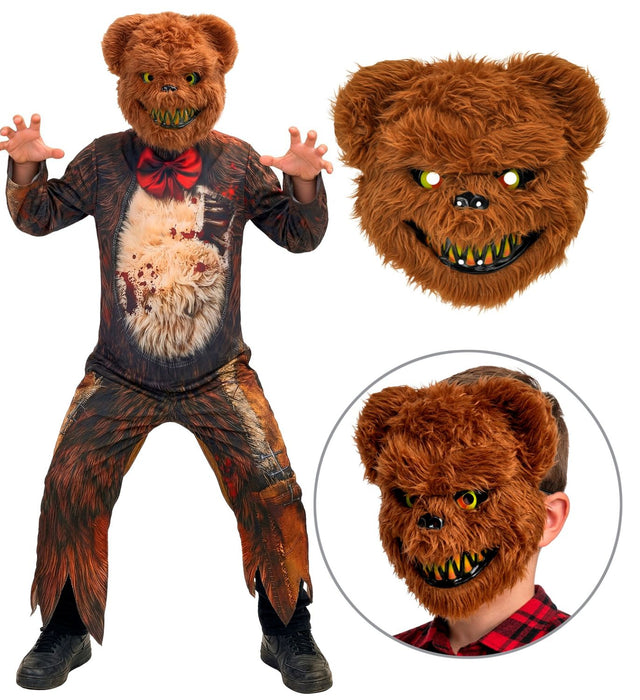 "Zombie Teddybär" Kostüm für Kinder | Overall und Maske