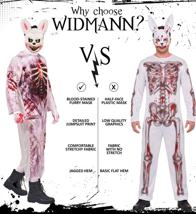 "Zombie Bunny" Kostüm für Herren | Overall und Maske
