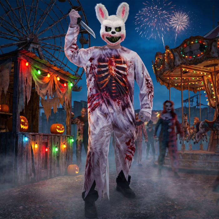 "Zombie Bunny" Kostüm für Herren | Overall und Maske