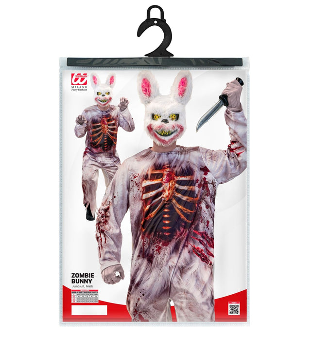 "Zombie Bunny" Kostüm für Herren | Overall und Maske