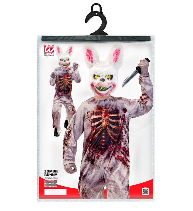 "Zombie Bunny" Kostüm für Kinder | Overall und Maske