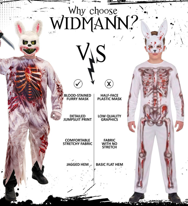 "Zombie Bunny" Kostüm für Kinder | Overall und Maske