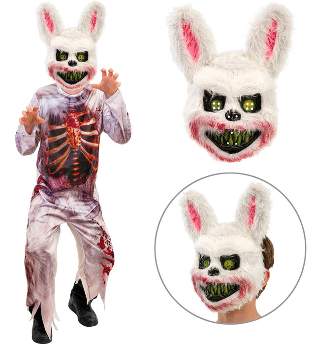 "Zombie Bunny" Kostüm für Kinder | Overall und Maske